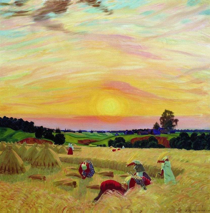 The Harvest — Boris Kustodiev