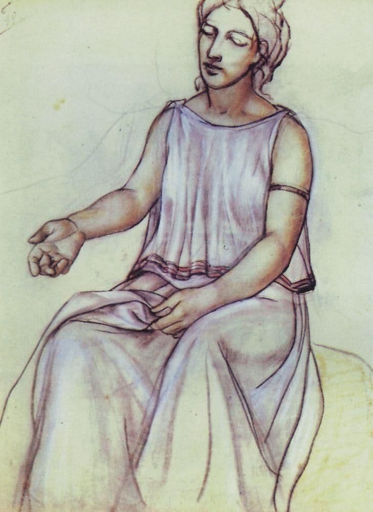 A woman in a chiton — Kuzma Petrov-Vodkin