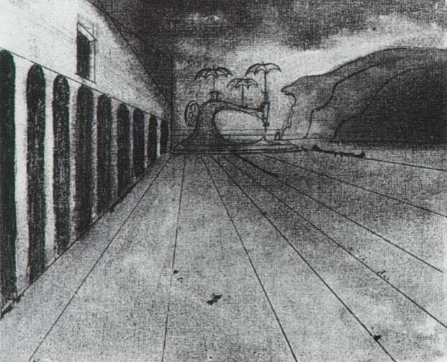 Landscape After De Chirico (unfinished) — Salvador Dalí