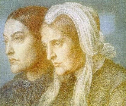 Portrait of the artist`s sister Christina and mother Frances — Dante Gabriel Rossetti