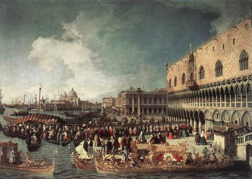 Reception of the Ambassador in the Doge's Palace — Canaletto