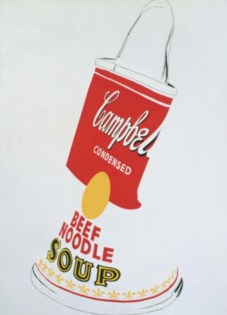 Crushed Campbell's Soup Can (Beef Noodle) — Andy Warhol