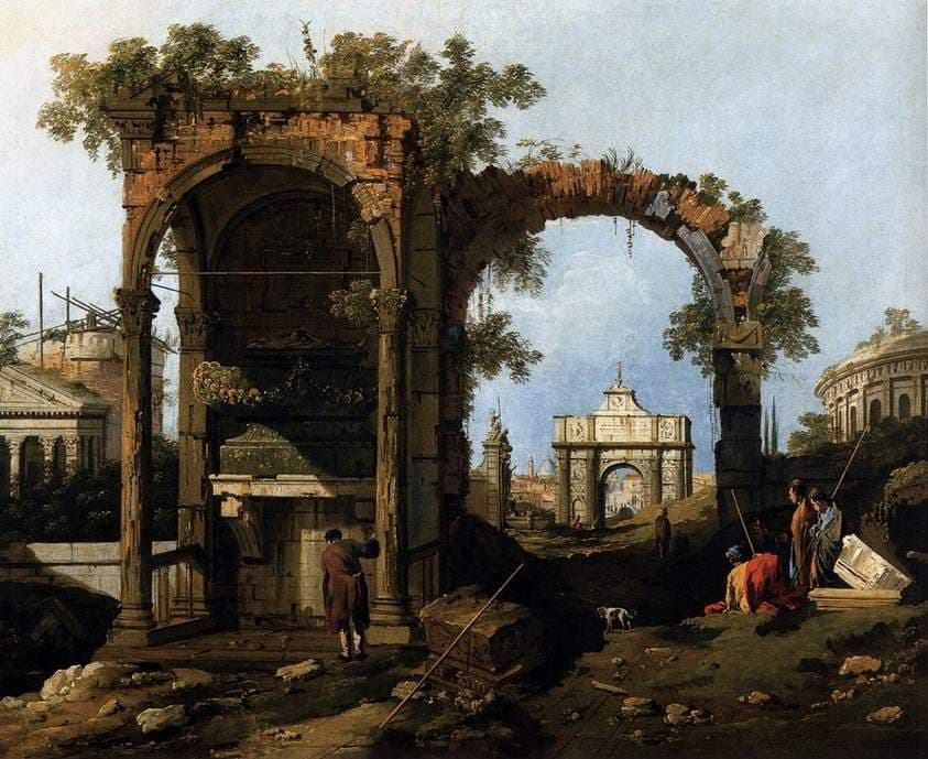 Capriccio with Classical Ruins and Buildings — Canaletto