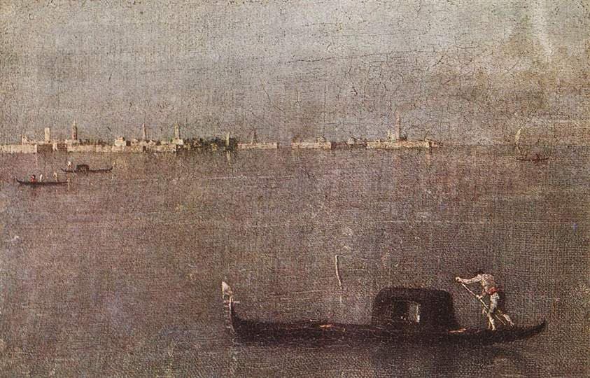 The Gondola on the Lagoon — Francesco Guardi