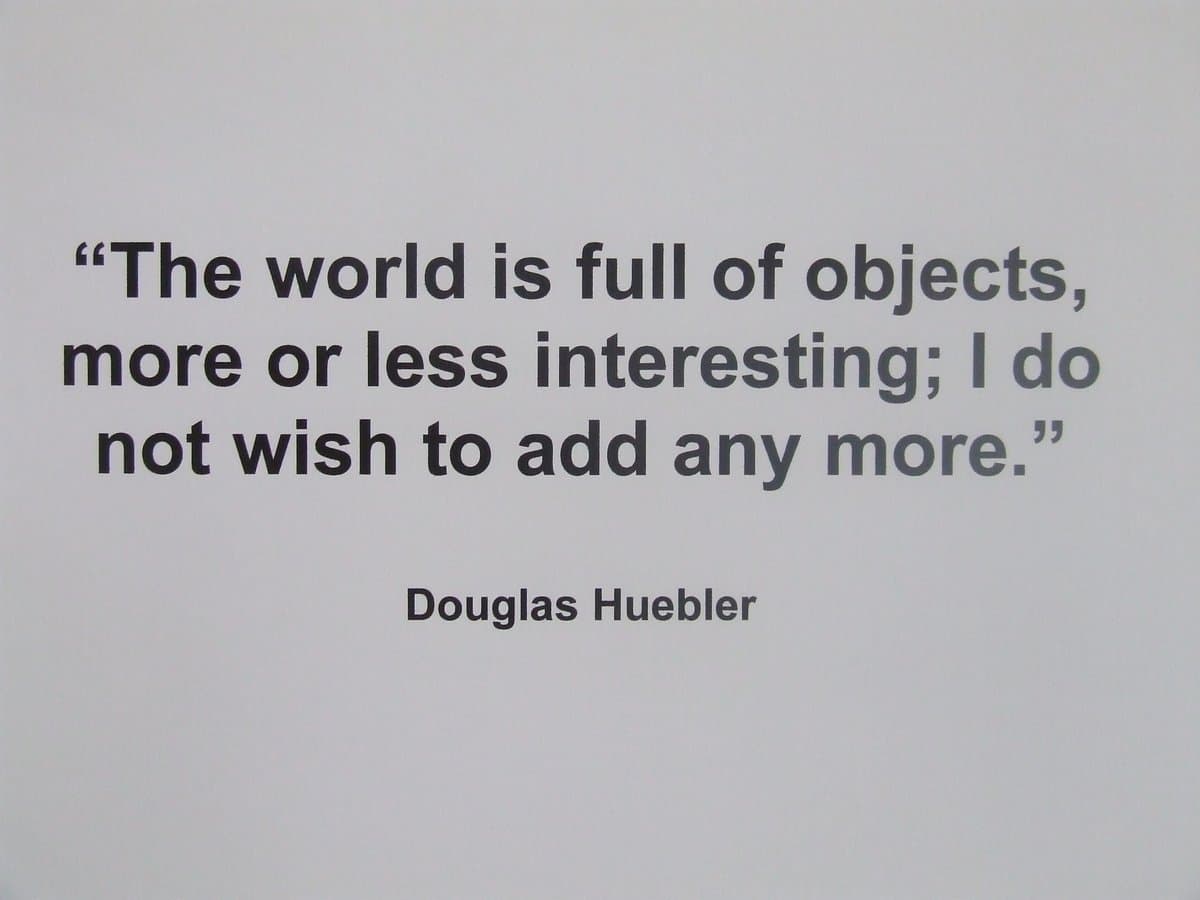The World Is... — Douglas Huebler