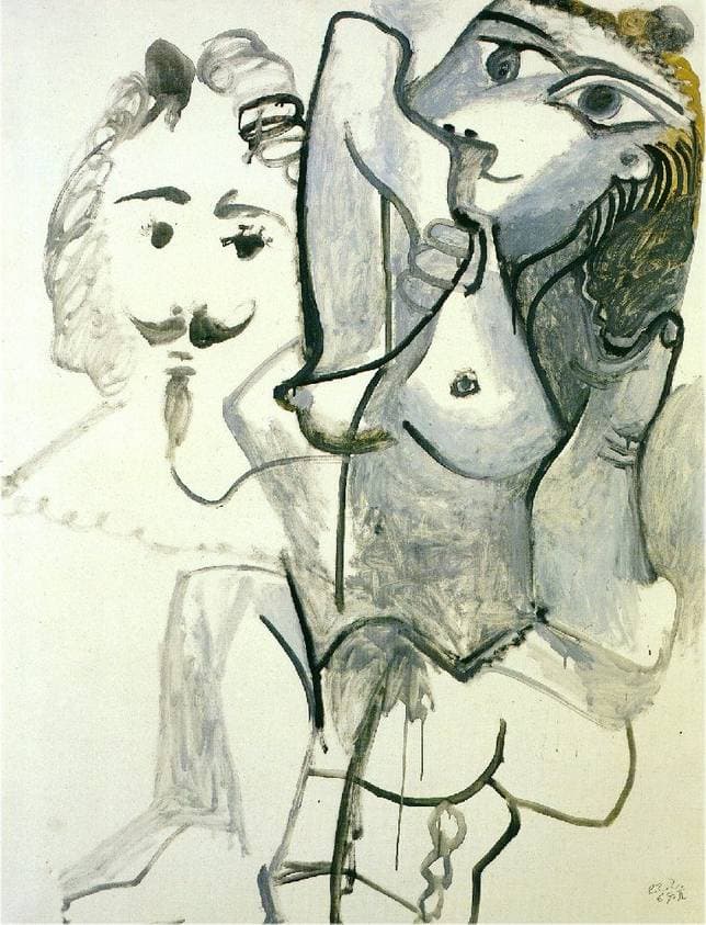 Female nude with man's head — Pablo Picasso