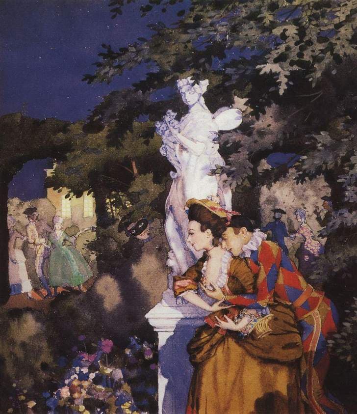 In Love with Harlequin — Konstantin Somov