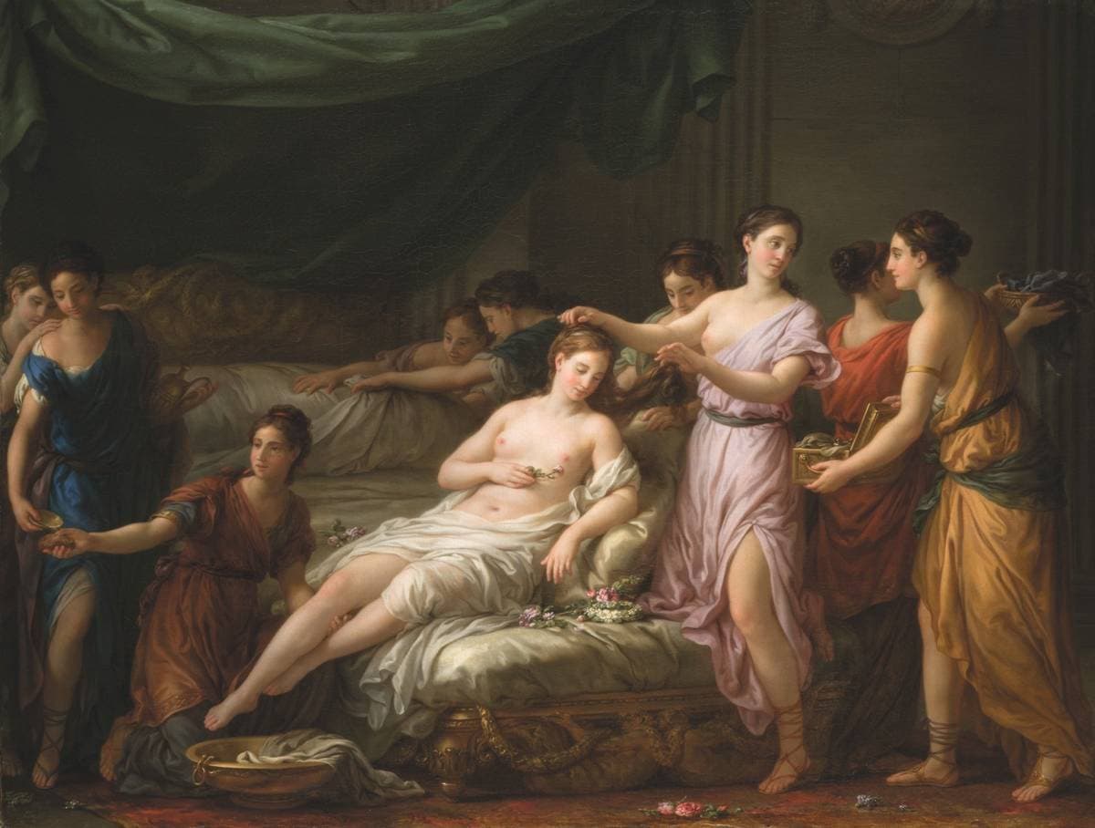 Women in Classical Dress Attending a Young Bride — Joseph-Marie Vien