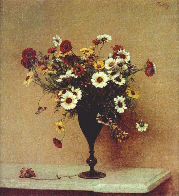 Chrysanthemums — Henri Fantin-Latour