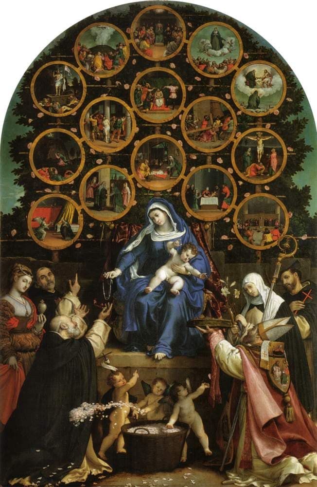 Madonna of the Rosary — Lorenzo Lotto