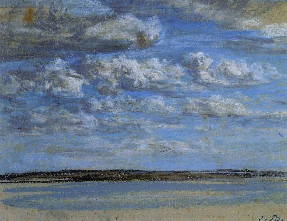 White Clouds, Blue Sky — Eugène Boudin