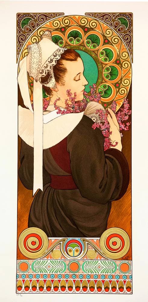 Heather from Coastal Cliffs — Alphonse Mucha