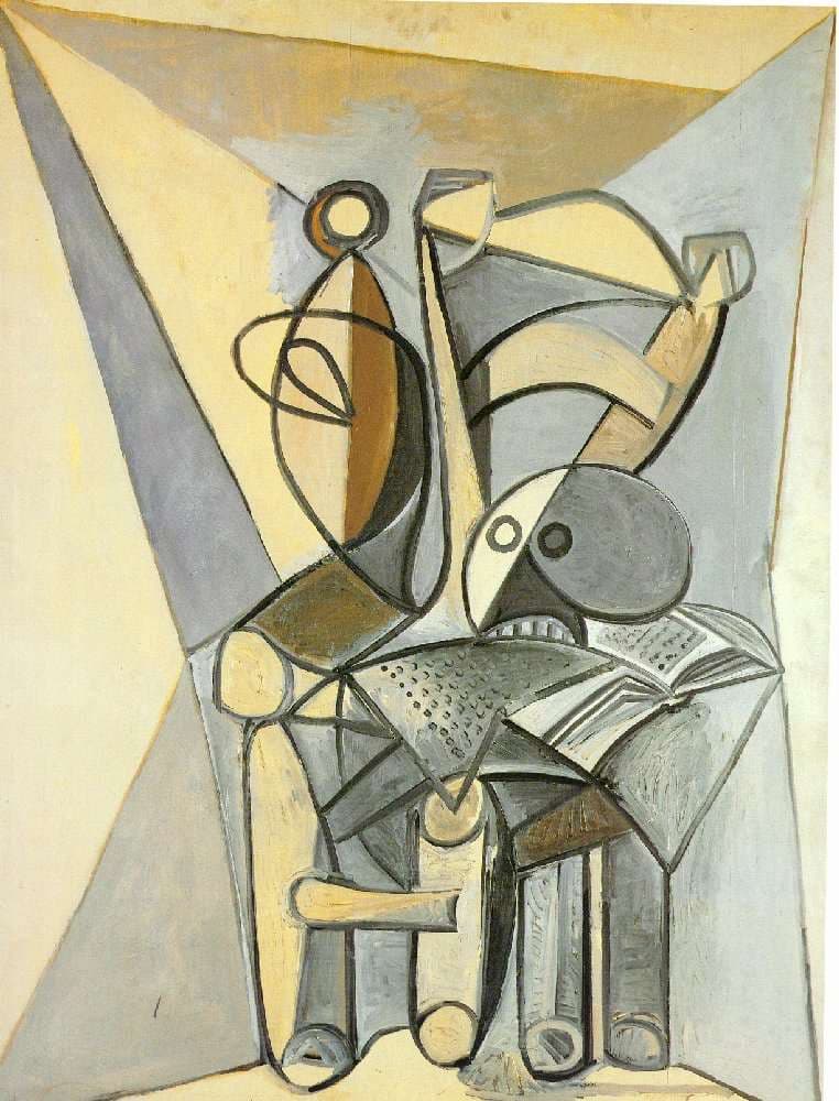Still life with skull on an armchair — Pablo Picasso