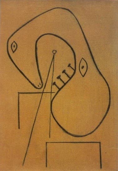 Head in red background — Pablo Picasso