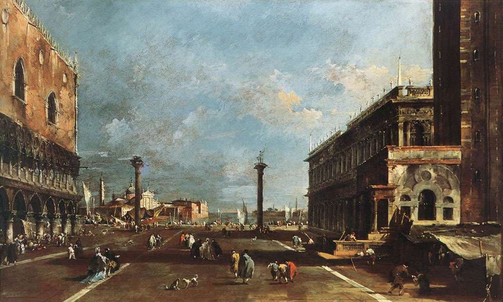 View of Piazzetta San Marco towards the San Giorgio Maggiore — Francesco Guardi