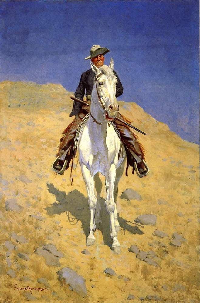 Self-Portrait on a Horse — Frederic Remington