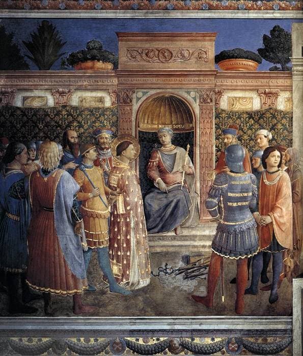 Condemnation of St. Lawrence by the Emperor Valerian — Fra Angelico