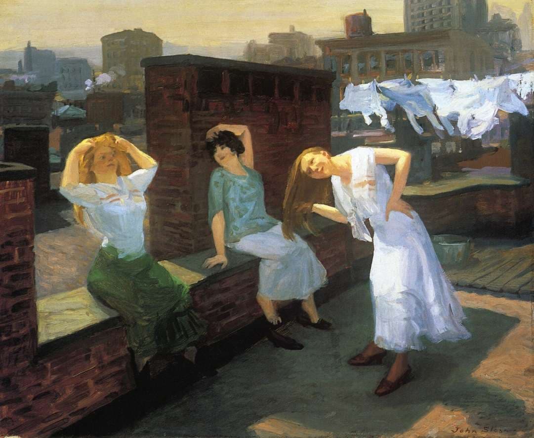Sunday, Women Drying Their Hair — John Sloan