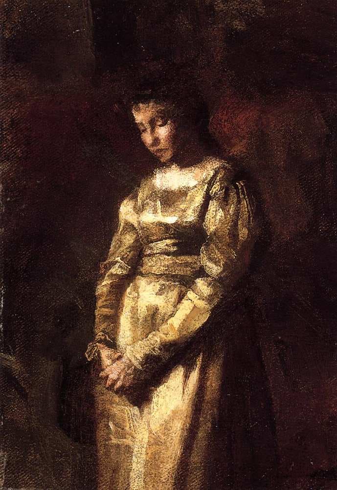Young Girl Meditating (study) — Thomas Eakins