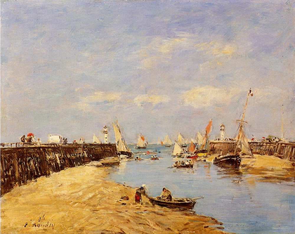 Trouville, the Jetty and the Basin — Eugène Boudin