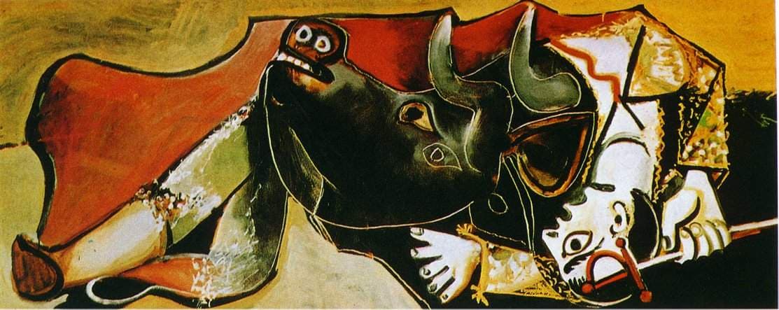 Bullfighting Scene (The torero is raised) — Pablo Picasso