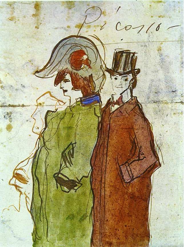 Picasso with partner — Pablo Picasso
