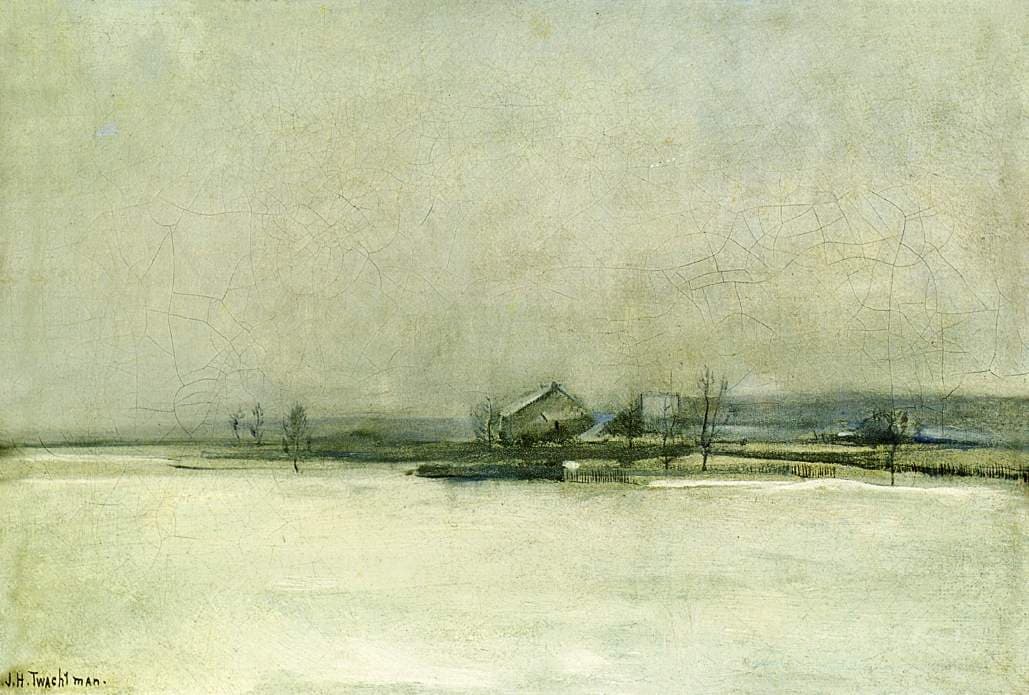 Winter Landscape with Barn — John Henry Twachtman