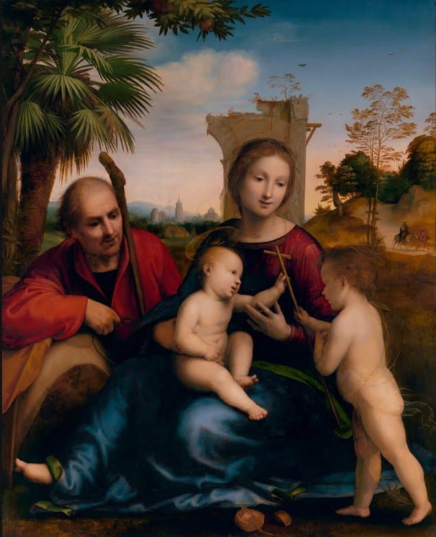 The Rest on the Flight into Egypt with St. John the Baptist — Fra Bartolomeo