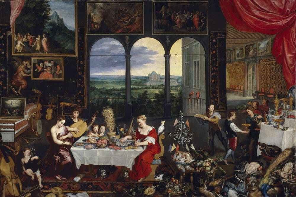 The Senses of Hearing, Touch and Taste — Jan Brueghel the Elder