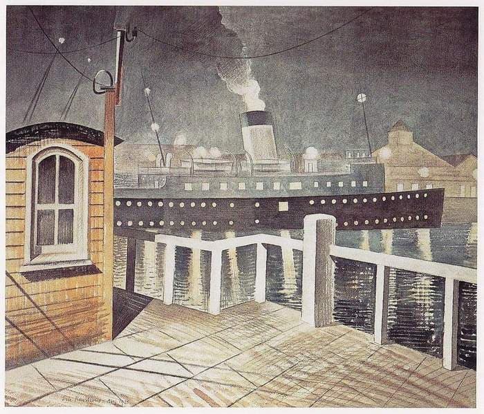 S.S. BRIGHTON LEAVING NEWHAVEN — Eric Ravilious