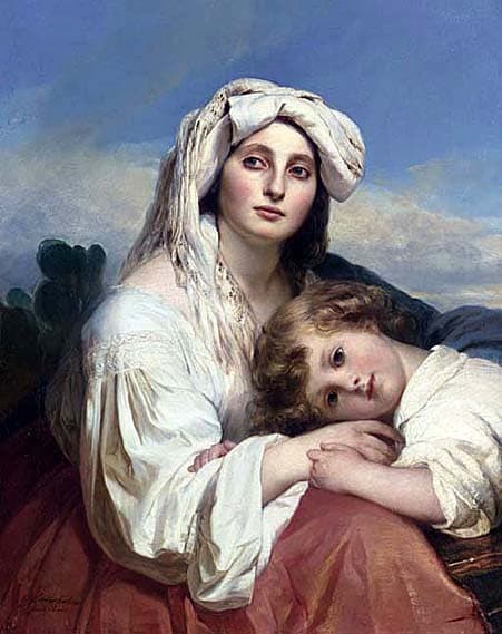 Italian Woman and her Child — Franz Xaver Winterhalter