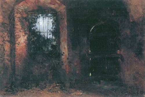 Cellar Window in Heidelberger Schloß — Wilhelm Trübner