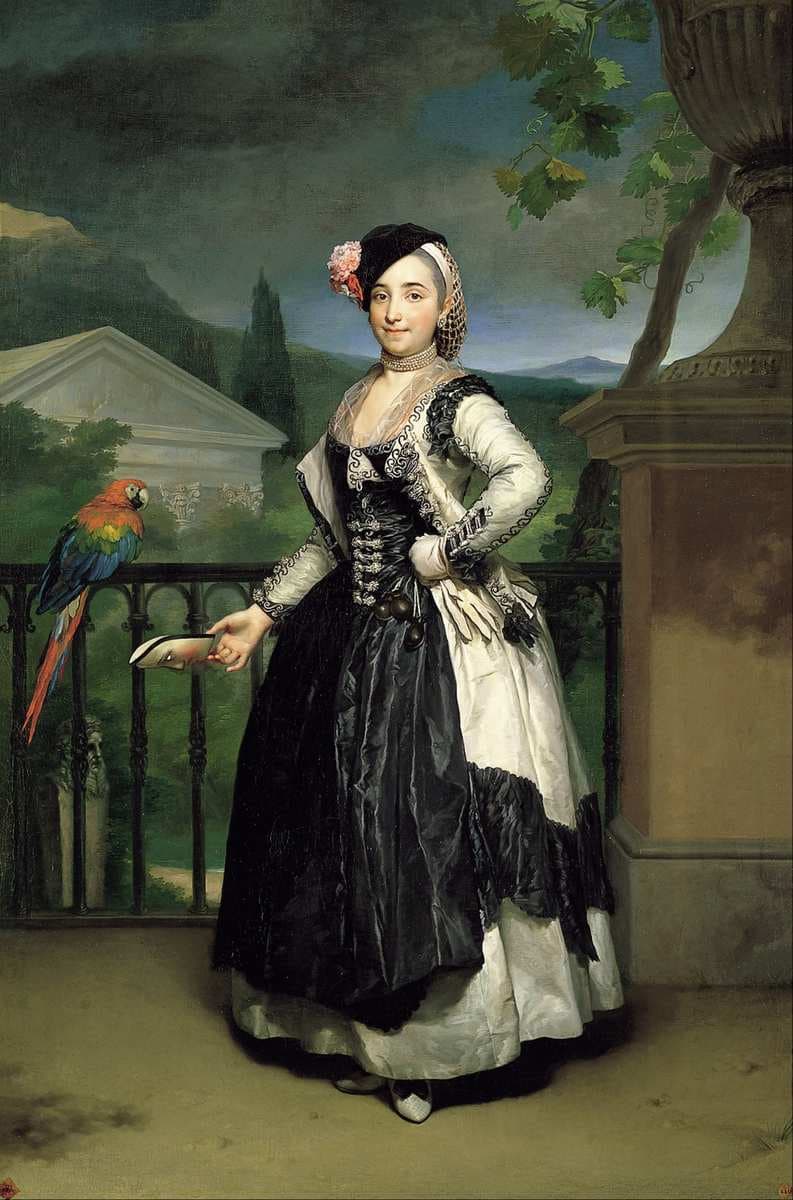 Portrait of Isabel Parrena Arce, Ruiz De Alarcon Y Valdes, Marquesa De Llano — Anton Raphael Mengs
