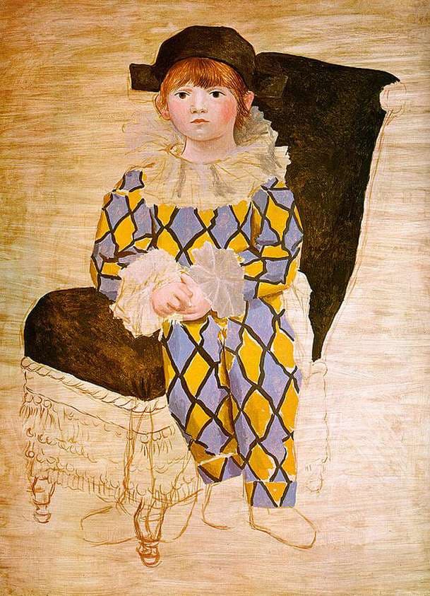 Paul as harlequin — Pablo Picasso