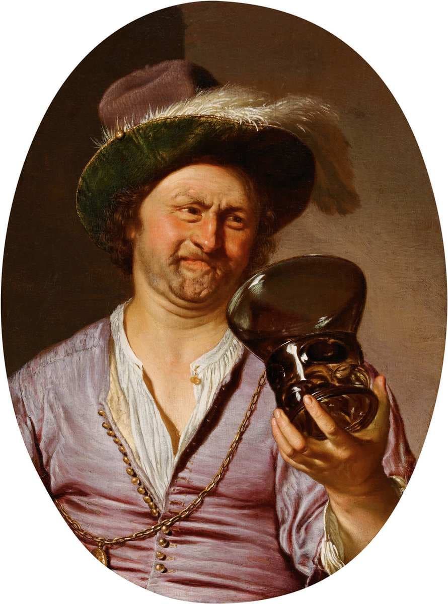 Self-portrait as a Merry Toper — Frans van Mieris the Elder