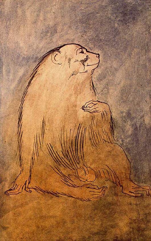 Seated monkey — Pablo Picasso