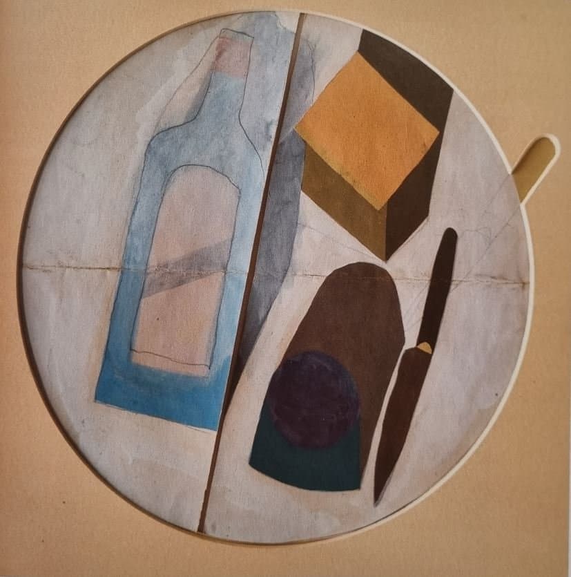 Vajda Lajos Still Life on Table , 1934, Tempera and Pencil on Paper, 70x70cm — Lajos Vajda