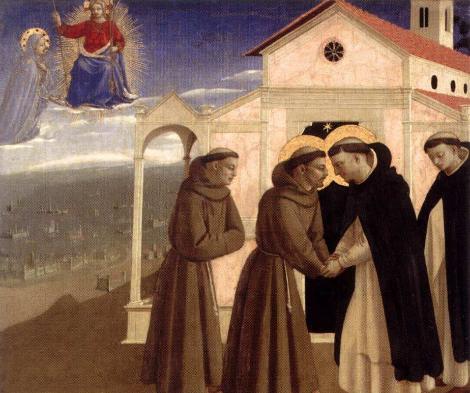 Meeting of St. Francis and St. Dominic — Fra Angelico