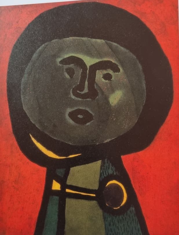 Vajda Lajos Melon Head, 1936, Oli on Carboard, 53,5x47cm — Lajos Vajda