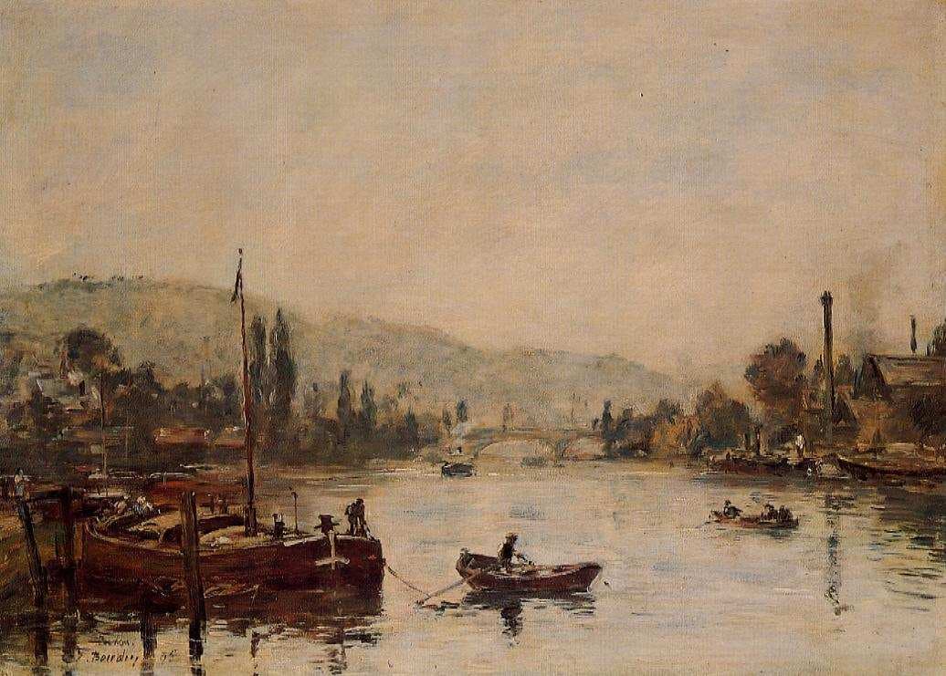Rouen, the Santa-Catherine Coast, Morning Mist — Eugène Boudin