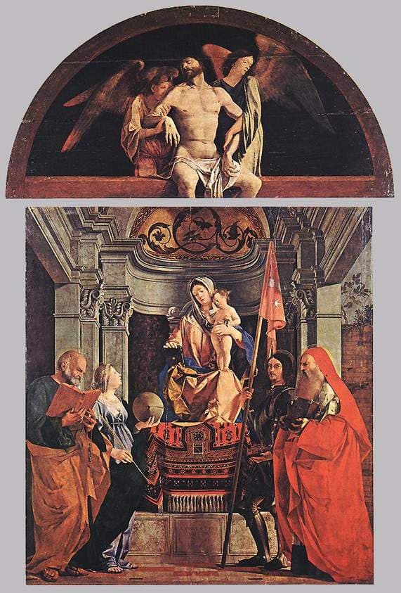 Madonna and Child with Sts Peter, Christine, Liberale, and Jerome — Lorenzo Lotto