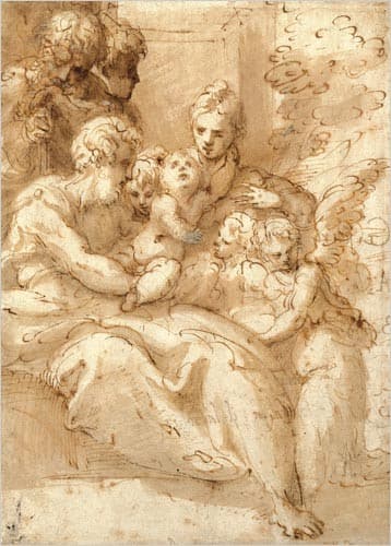 Holy Family with Shepherds and Angels — Parmigianino