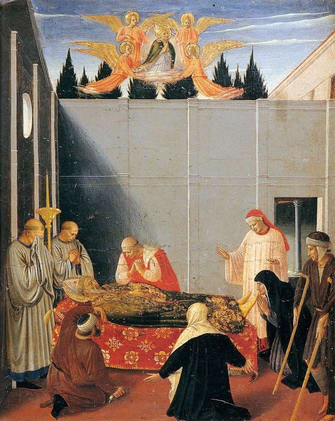 The Story of St. Nicholas: The Death of the Saint — Fra Angelico