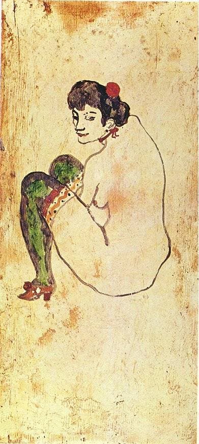 Woman with green stockings — Pablo Picasso