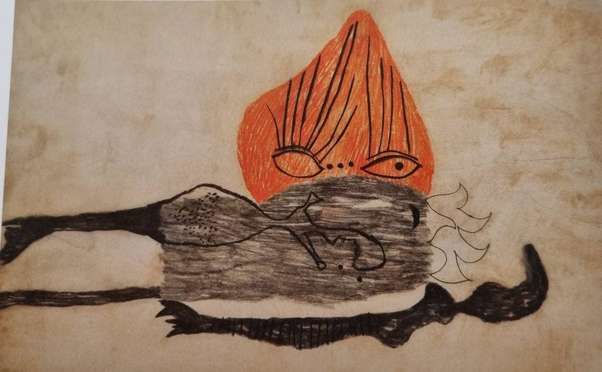 Vajda Lajos Flame Eye, 1938, Pastel on Paper, 63.2x92,2cm — Lajos Vajda