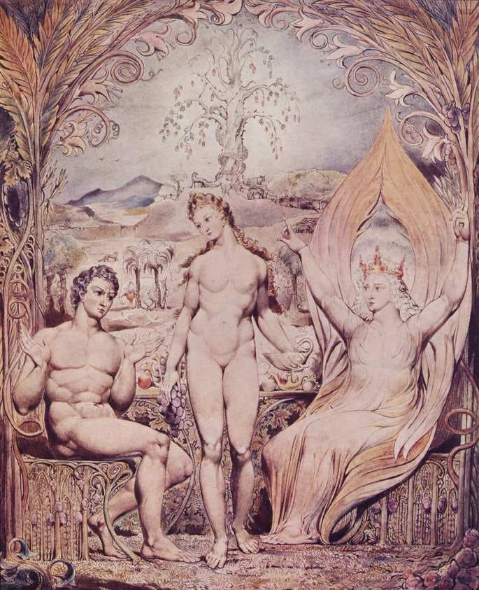 Archangel Raphael with Adam and Eve — William Blake