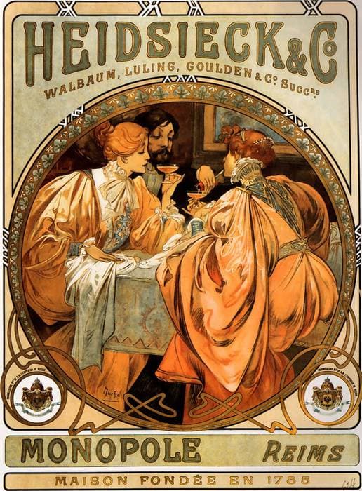 Heidsieck — Alphonse Mucha