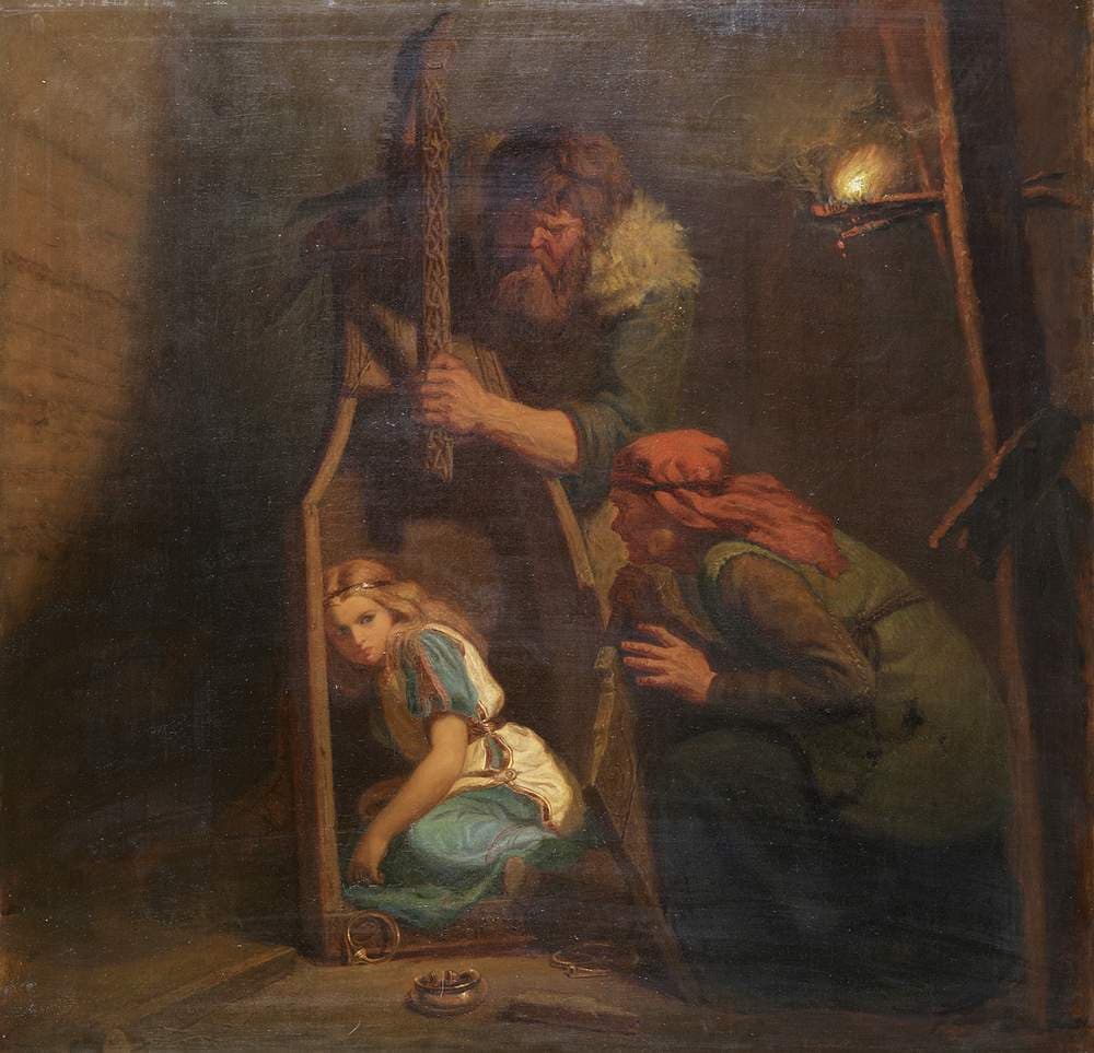 Aslaug in the Harp — Mårten Eskil Winge
