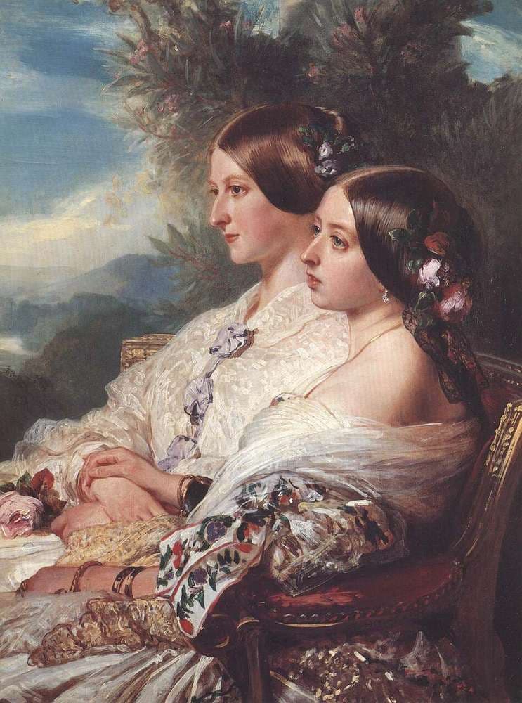 The Cousins: Queen Victoria and Victoire, Duchesse de Nemours — Franz Xaver Winterhalter