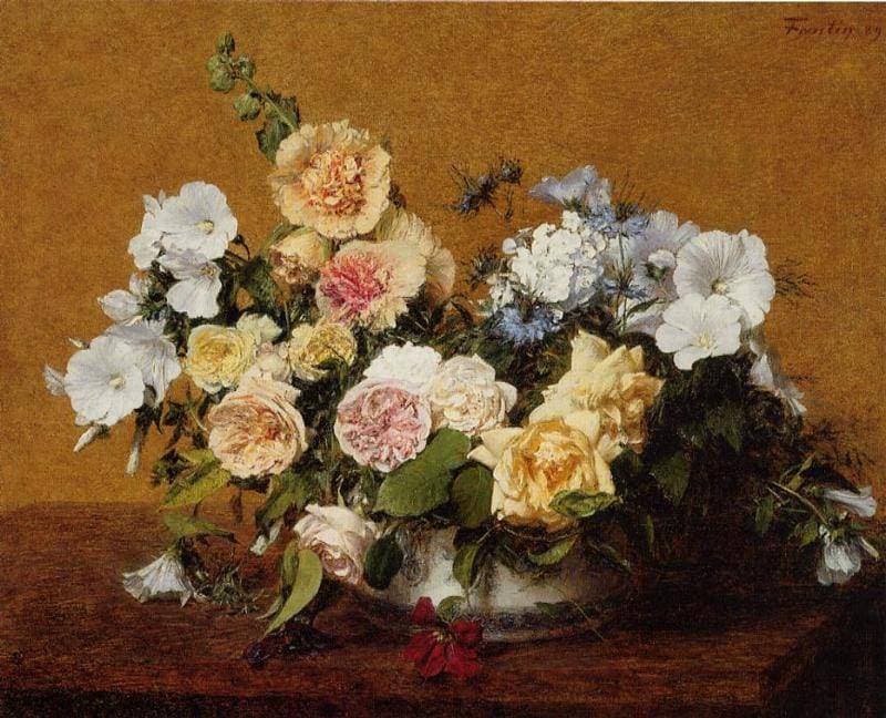 Bouquet of Roses and Other Flowers — Henri Fantin-Latour